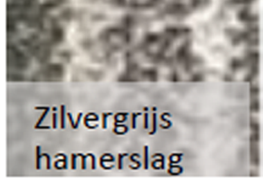 Kleur onderstel: Hamerslag zilver/ antraciet - Stuctuurlak
