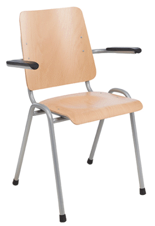 Uitvoering: Beuken rug en zitting met armleuning 3311