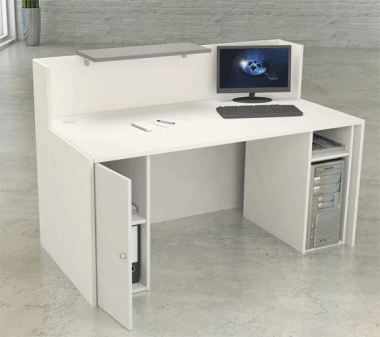 Ontvangstbalie Sydney 3533 wit met 2 onderkasten